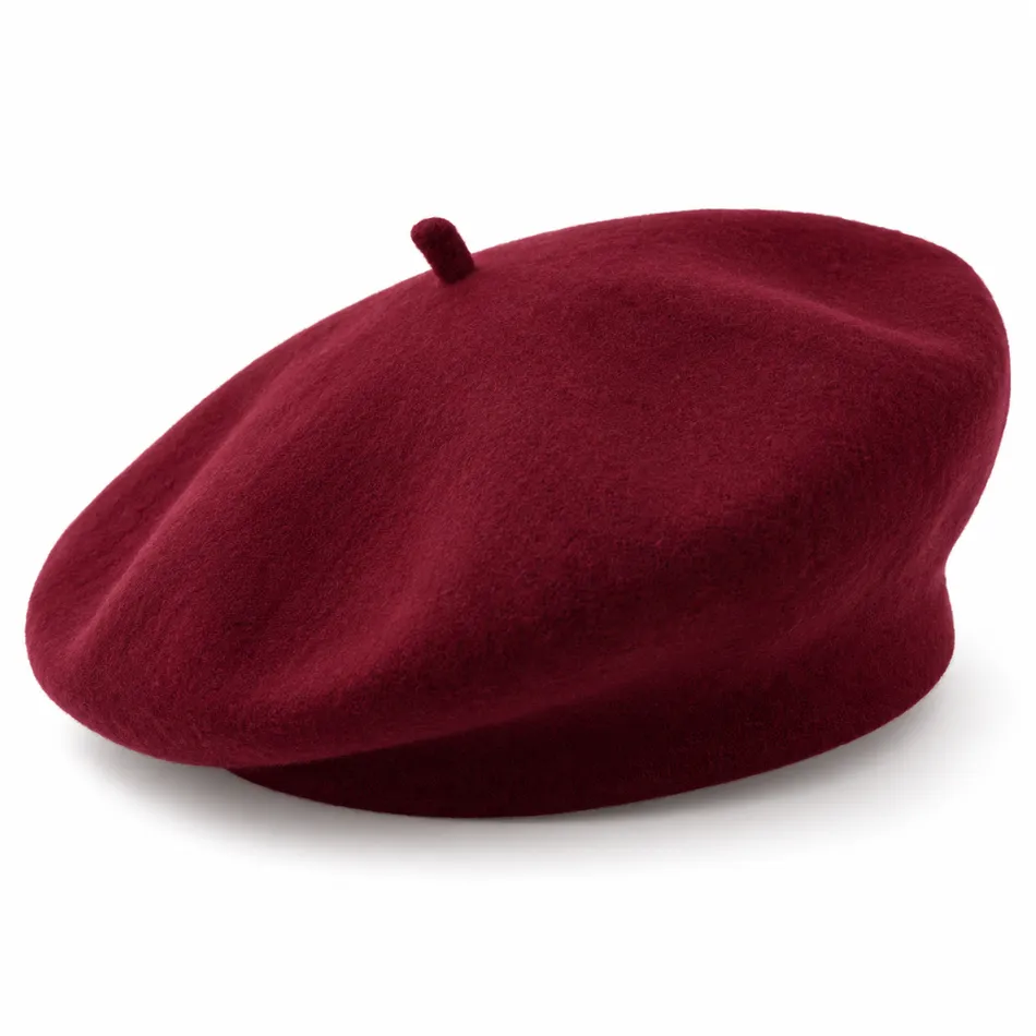 BUJE Bordo Düz Heritage Bere