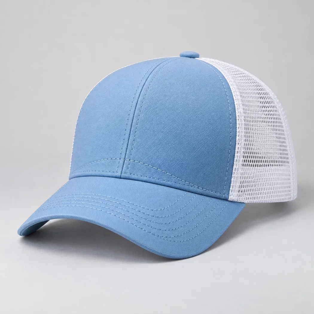 BUJE Pastel Mavi Beyaz Fileli Trucker Şapka