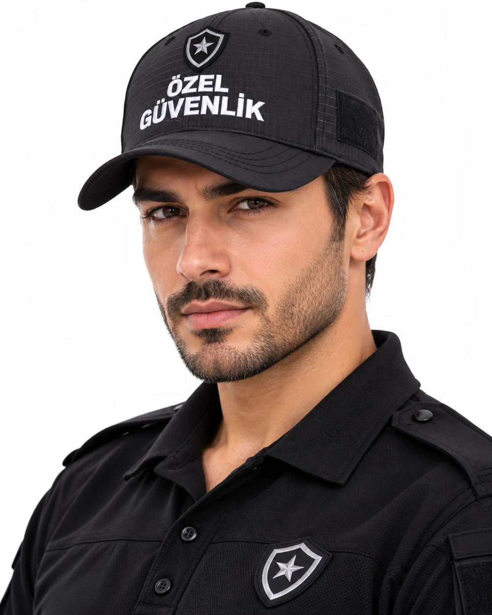 BUJE Özel Güvenlik Erkek Cap / Siyah File Yan Panelli