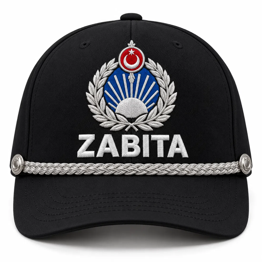 BUJE Siyah Zabıta Şapka Ve Arması