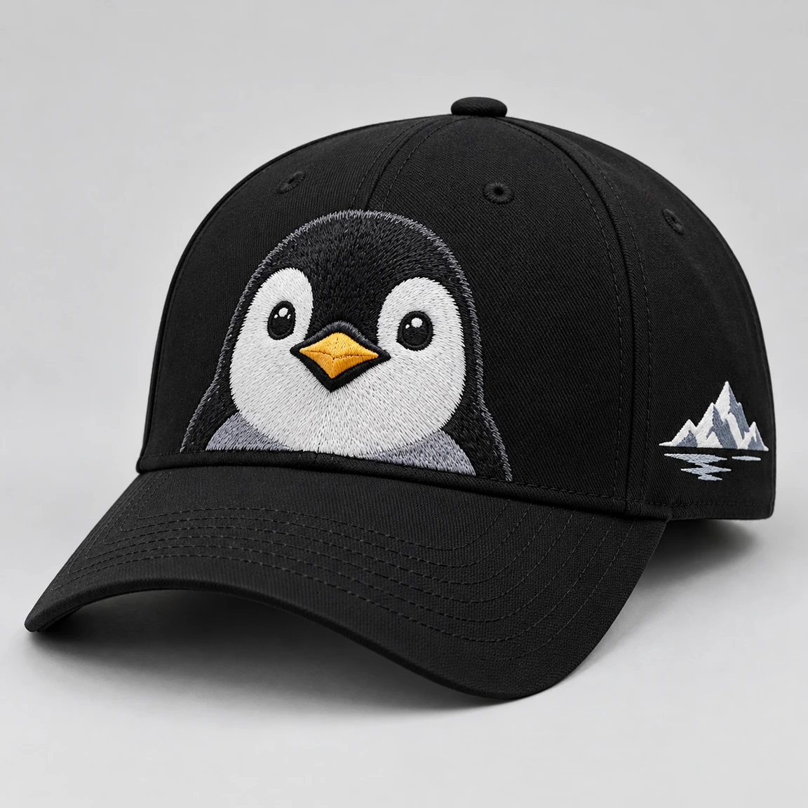 BUJE Penguen Nakışı Cap – Siyah – Seri 05