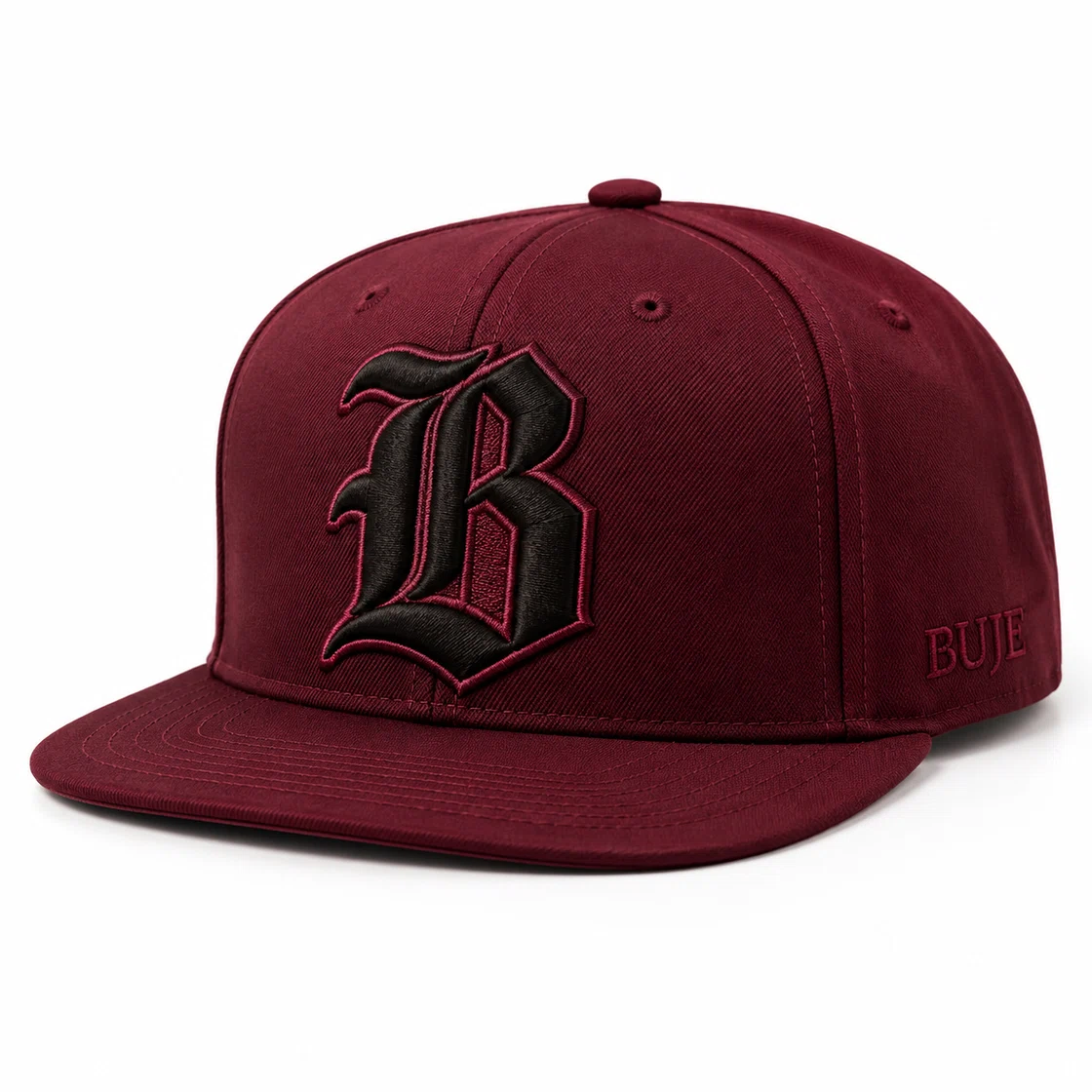 BUJE Bordo Snapback · Gotik B Nakışı