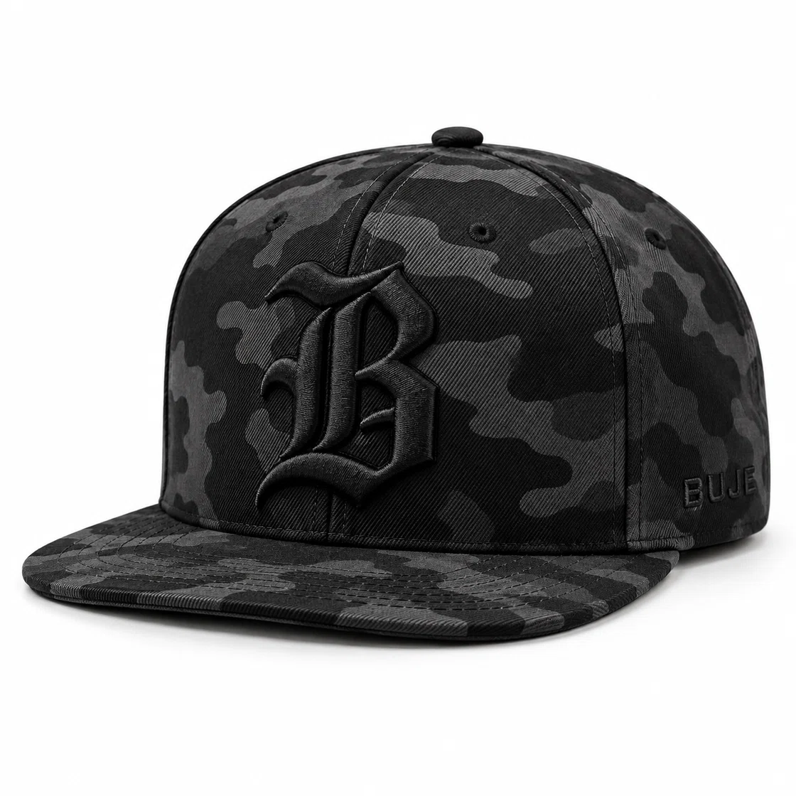BUJE Siyah Kamuflaj Snapback · Tonal B Nakışı