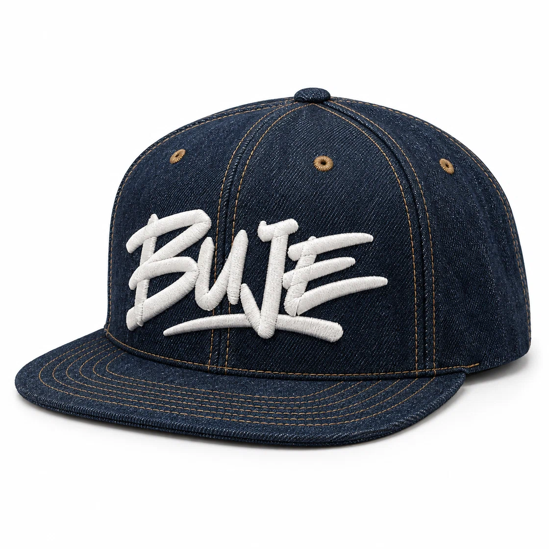 BUJE İndigo Denim Snapback Şapkası