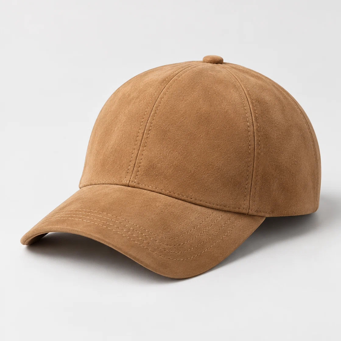 BUJE Minimalist Süet Dokulu Camel Rengi Cap Şapkası